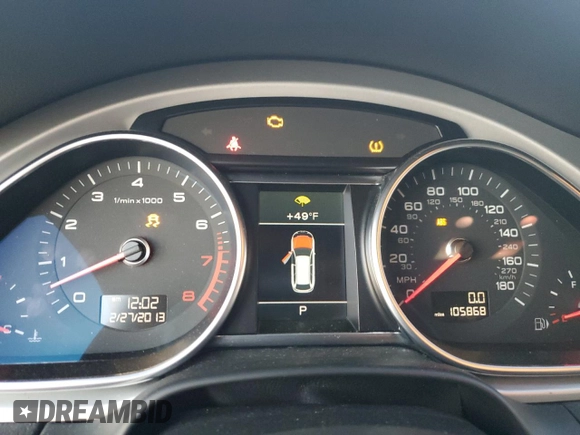 2014 Audi Q7 Premium Plus с VIN WA1LGAFE9ED011509, выставлен на аукционе Copart как лот 56355555 с пробегом 105 868 миль миль и На запчасти • Non repairable. История ставок и продаж доступна на DreamBid. Изображение 9.