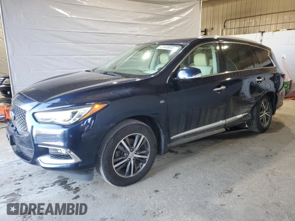 2017 Infiniti QX60 with VIN 5N1DL0MMXHC546218, listed as a Copart auction lot 47448695 with 122,427 mi miles and Salvage Title. Bid and sale history available at carsss.com. Image 1.