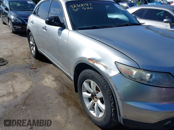 2004 Infiniti FX with VIN JNRAS08W44X224845, listed as a IAAI auction lot 42300317 with 221,647 mi miles and . Bid and sale history available at DreamBid. Image 6.