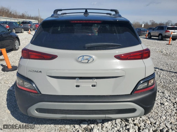 2022 Hyundai Kona SEL with VIN KM8K62AB1NU847933, listed as a Copart auction lot 48041565 with NaN miles and Salvage Title. Bid and sale history available at carsss.com. Image 6.