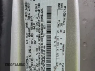 2013 Ford Escape SEL with VIN 1FMCU0H94DUA87318, listed as a Copart auction lot 51525655 with 150,632 mi miles and Salvage Title. Bid and sale history available at carsss.com. Image 13.