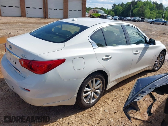 2015 Infiniti Q50 Premium with VIN JN1BV7ARXFM414391, listed as a IAAI auction lot 42245462 with 216,495 mi miles and . Bid and sale history available at DreamBid. Image 4.