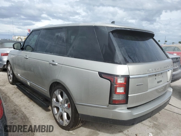 2016 Land Rover Range Rover with VIN SALGV3EF6GA272015, listed as a Copart auction lot 74750434 with 57,778 mi miles and Salvage title. Bid and sale history available at DreamBid. Image 2.