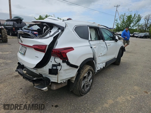2022 Hyundai Santa Fe SE z VIN 5NMS1DAJ0NH412060, wystawiony jako Copart lot #59528605 z przebiegiem Nie podano mil oraz Czysty tytuł • Clean title. Historia ofert i sprzedaży dostępna na DreamBid. Obrazek 4.