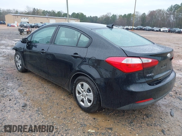2014 Kia Forte LX with VIN KNAFK4A60E5171921, listed as a IAAI auction lot 41863618 with 105,076 mi miles. Bid and sale history available at carsss.com. Image 3.