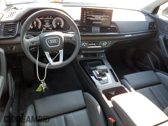 2023 Audi Q5 S line Premium Plus with VIN WA1EABFY8P2069068, listed as a Copart auction lot 80244404 with 15,253 mi miles and Salvage Title. Bid and sale history available at DreamBid. Image 8.