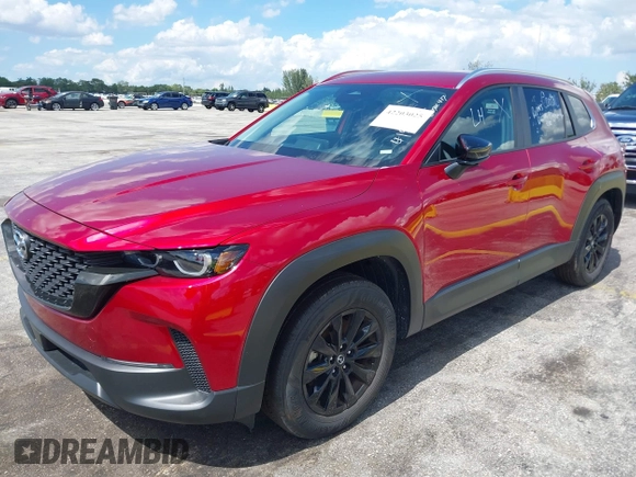 2025 Mazda CX-50 S Preferred z VIN 7MMVABBM9SN332278, wystawiony jako IAAI lot #42203025 z przebiegiem 3 673 mil mil oraz . Historia ofert i sprzedaży dostępna na DreamBid. Obrazek 2.
