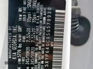 2025 Kia Telluride S with VIN 5XYP64GC9SG579930, listed as a Copart auction lot 57590885 with 4,438 mi miles and Salvage title. Bid and sale history available at DreamBid. Image 13.
