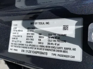 2023 Tesla Model 3 z VIN 5YJ3E1EA6PF694419, wystawiony jako IAAI lot #42268637 z przebiegiem 17 419 mil mil oraz . Historia ofert i sprzedaży dostępna na DreamBid. Obrazek 9.