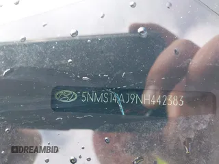 2022 Hyundai Santa Fe SE z VIN 5NMS14AJ9NH442383, wystawiony jako IAAI lot #41498596 z przebiegiem Nie podano mil oraz . Historia ofert i sprzedaży dostępna na DreamBid. Obrazek 9.