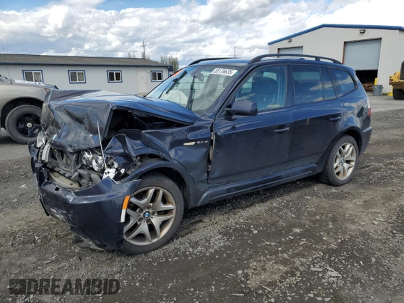 2008 BMW X3 3.0si with VIN WBXPC93458WJ10403, listed as a Copart auction lot 55176635 with Not Provided miles and Salvage Title. Bid and sale history available at DreamBid. Image 1.