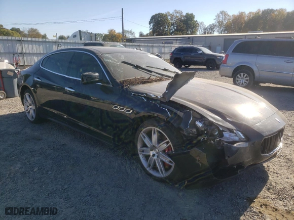 2015 Maserati Quattroporte S Q4 with VIN ZAM56RRA1F1131490, listed as a Copart auction lot 77681674 with 0 mi miles and Salvage Title. Bid and sale history available at carsss.com. Image 4.