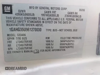 2006 Chevrolet Express Passenger с VIN 1GAHG35U961270030, выставлен на аукционе IAAI как лот 41902735 с пробегом 163 367 миль миль и . История ставок и продаж доступна на DreamBid. Изображение 9.