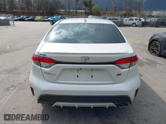 2020 Toyota Corolla SE with VIN JTDS4RCE7LJ001377, listed as a IAAI auction lot 41874936 with 8,221 mi miles. Bid and sale history available at carsss.com. Image 16.