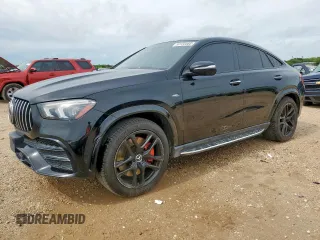2021 Mercedes-Benz GLE 53 AMG z VIN 4JGFD6BBXMA198369, wystawiony jako Copart lot #59155585 z przebiegiem 49 775 mil mil oraz Czysty tytuł • Clean title. Historia ofert i sprzedaży dostępna na DreamBid. Obrazek 1.