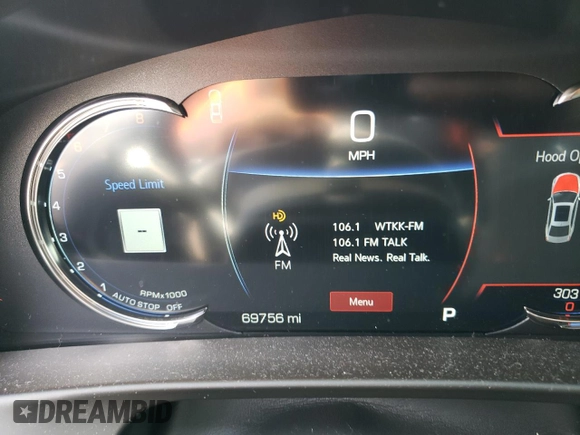 2019 Cadillac CT6 Sport AWD with VIN 1G6KP5R64KU144786, listed as a Copart auction lot 63397094 with 69,756 mi miles and Salvage title. Bid and sale history available at DreamBid. Image 9.