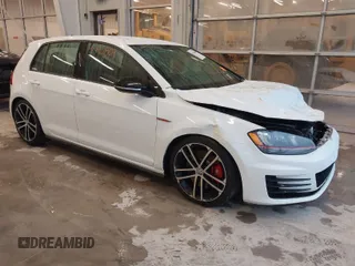 2017 Volkswagen Golf GTI S with VIN 3VW447AU5HM030228, listed as a IAAI auction lot 41497809 with 75,101 mi miles. Bid and sale history available at carsss.com. Image 1.