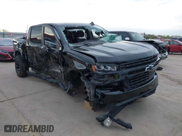 2021 Chevrolet Silverado 1500 RST with VIN 3GCPWDED0MG199357, listed as a IAAI auction lot 41355019 with 93,943 mi miles. Bid and sale history available at carsss.com. Image 1.