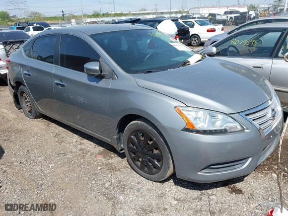 2013 Nissan Sentra SV with VIN 3N1AB7AP8DL789447, listed as a IAAI auction lot 42070615 with 122,262 mi miles. Bid and sale history available at carsss.com. Image 1.
