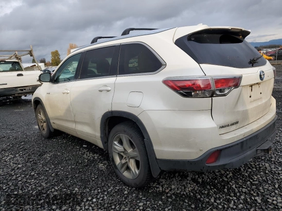 2016 Toyota Highlander Hybrid Limited with VIN 5TDDCRFH2GS016542, listed as a Copart auction lot 80719114 with 236,370 mi miles and Salvage Title. Bid and sale history available at carsss.com. Image 2.