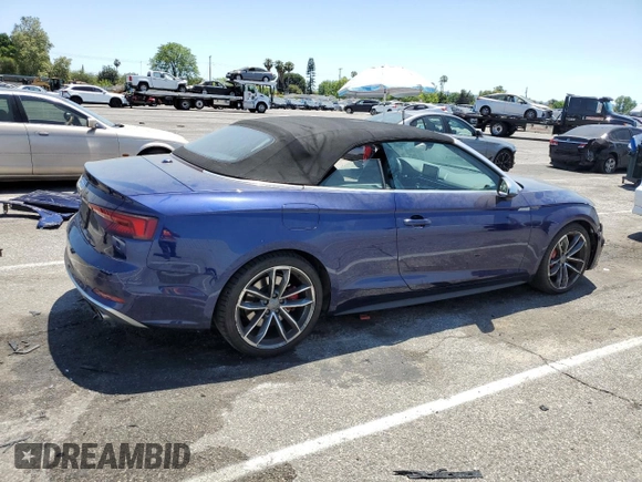 2018 Audi S5 Premium Plus z VIN WAUY4GF51JN006376, wystawiony jako Copart lot #59032295 z przebiegiem 39 633 mil mil oraz Szkoda całkowita • Salvage title. Historia ofert i sprzedaży dostępna na DreamBid. Obrazek 3.