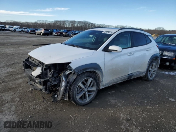 2021 Hyundai Kona Limited with VIN KM8K33A59MU731032, listed as a Copart auction lot 42629525 with 73,566 mi miles and Salvage Title. Bid and sale history available at carsss.com. Image 1.