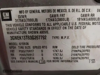 2003 Chevrolet Avalanche with VIN 3GNEK13T63G267792, listed as a IAAI auction lot 41439175 with 1 mi miles. Bid and sale history available at carsss.com. Image 9.