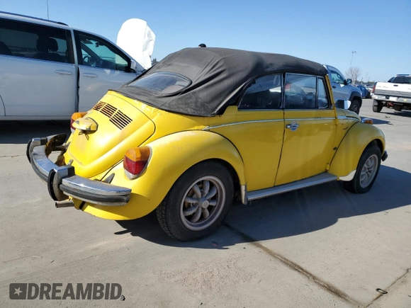 1979 Volkswagen Beetle with VIN 1582009602, listed as a Copart auction lot 42561745 with 25,764 mi miles and Salvage Title. Bid and sale history available at DreamBid. Image 3.