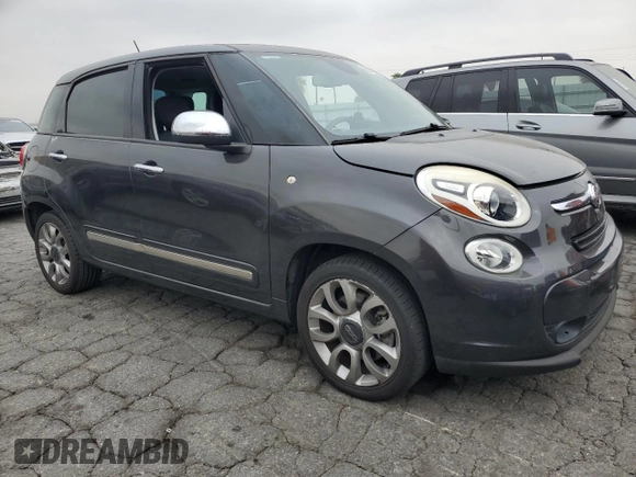2014 FIAT 500L Lounge with VIN ZFBCFACH6EZ007494, listed as a Copart auction lot 58773595 with 62,893 mi miles and Salvage title. Bid and sale history available at DreamBid. Image 4.
