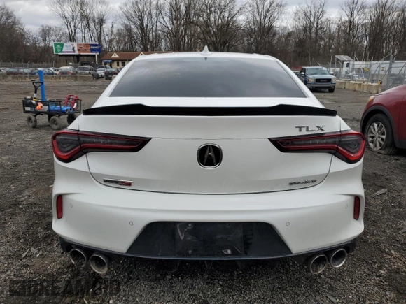 2022 Acura TLX Type S w/Performance Tire with VIN 19UUB7F9XNA001329, listed as a Copart auction lot 47179795 with 21,668 mi miles and Salvage Title. Bid and sale history available at carsss.com. Image 6.
