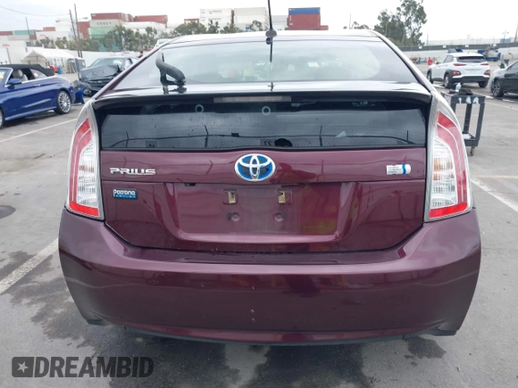 2013 Toyota Prius One with VIN JTDKN3DU1D5574074, listed as a IAAI auction lot 41894309 with 92,448 mi miles. Bid and sale history available at carsss.com. Image 16.