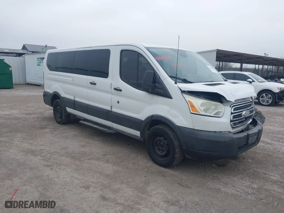 2016 Ford Transit Wagon XL with VIN 1FBZX2ZM8GKA32850, listed as a IAAI auction lot 41486164 with 296,493 mi miles. Bid and sale history available at carsss.com. Image 1.