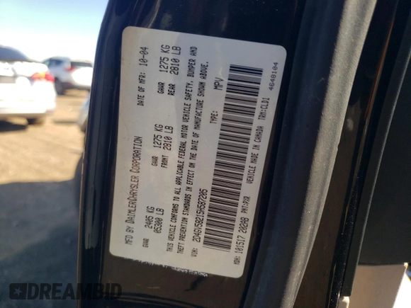 2005 Dodge Magnum RT with VIN 2D4GV58215H587205, listed as a Copart auction lot 72400054 with 115,534 mi miles and Salvage Title. Bid and sale history available at carsss.com. Image 14.
