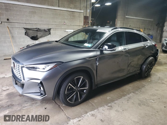 2024 Infiniti QX55 Sensory with VIN 3PCAJ5LR2RF108742, listed as a Copart auction lot 85058984 with 1,495 mi miles and Salvage Title. Bid and sale history available at DreamBid. Image 1.