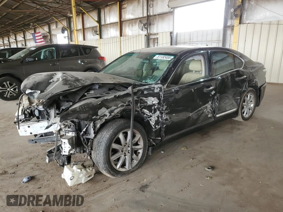 2008 Lexus LS with VIN JTHBL46F385071872, listed as a Copart auction lot 51132455 with 208,957 mi miles and Salvage Title. Bid and sale history available at carsss.com. Image 1.
