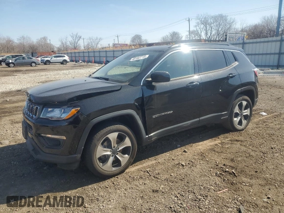 2017 Jeep Compass Latitude with VIN 3C4NJDBB3HT651453, listed as a Copart auction lot 48102715 with 69,410 mi miles and Salvage Title. Bid and sale history available at carsss.com. Image 1.
