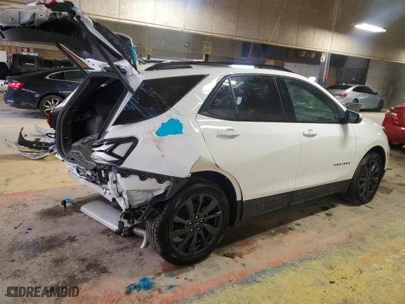 2024 Chevrolet Equinox RS with VIN 3GNAXMEG8RL333700, listed as a Copart auction lot 47079395 with 3,628 mi miles and Salvage Title. Bid and sale history available at carsss.com. Image 3.