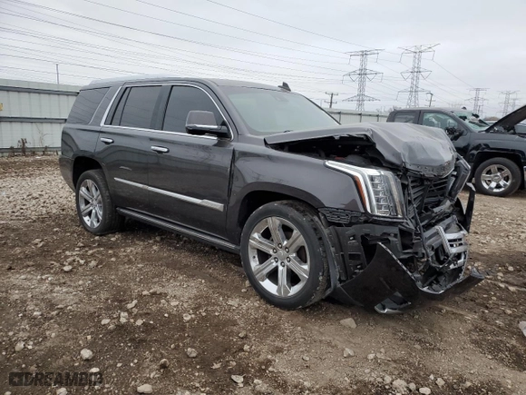 2016 Cadillac Escalade Platinum with VIN 1GYS4DKJ3GR354153, listed as a Copart auction lot 82494394 with 124,561 mi miles and Salvage Title. Bid and sale history available at carsss.com. Image 4.