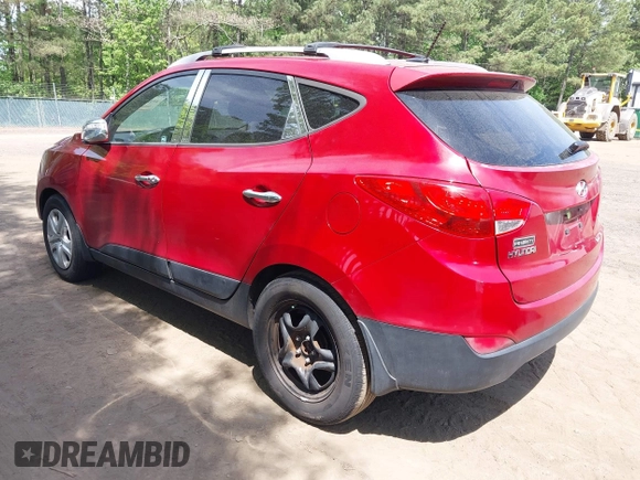 2013 Hyundai Tucson GLS with VIN KM8JU3AC9DU699108, listed as a IAAI auction lot 42105660 with 144,703 mi miles. Bid and sale history available at carsss.com. Image 3.