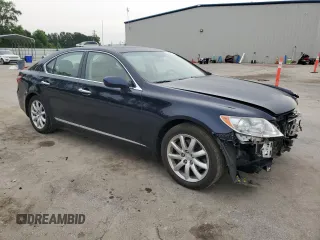 2008 Lexus LS 460 with VIN JTHBL46F885064674, listed as a Copart auction lot 59436135 with 82,197 mi miles and Salvage title. Bid and sale history available at DreamBid. Image 4.