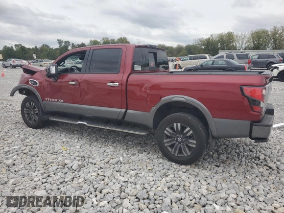 2020 Nissan Titan XD Platinum Reserve with VIN 1N6AA1FB1LN507719, listed as a Copart auction lot 73287624 with 52,892 mi miles and Salvage Title. Bid and sale history available at carsss.com. Image 2.