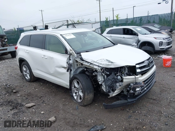 2017 Toyota Highlander Limited with VIN 5TDDZRFH6HS383458, listed as a IAAI auction lot 42510700 with 114,314 mi miles and . Bid and sale history available at DreamBid. Image 1.