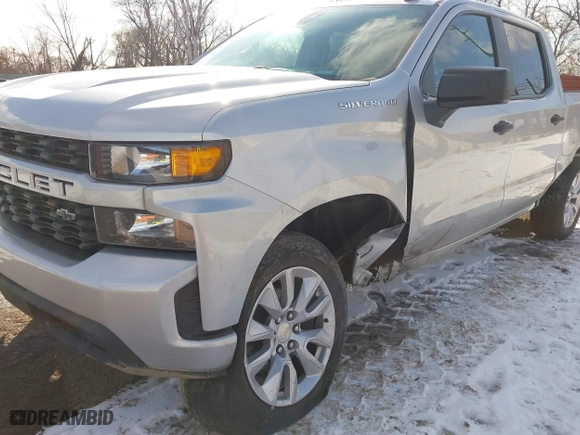 2021 Chevrolet Silverado 1500 Custom with VIN 3GCPYBEK3MG279832, listed as a IAAI auction lot 41510526 with 47,967 mi miles. Bid and sale history available at carsss.com. Image 6.