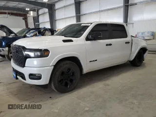 2025 Ram 1500 Big Horn with VIN 1C6SRFFP7SN535202, listed as a Copart auction lot 54104255 with 11,799 mi miles and Salvage title. Bid and sale history available at DreamBid. Image 1.