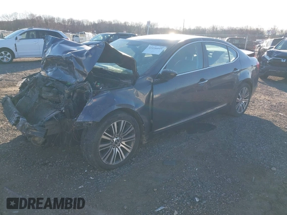 2015 Kia Cadenza Premium with VIN KNALN4D73F5194464, listed as a IAAI auction lot 41036049 with 164,907 mi miles. Bid and sale history available at carsss.com. Image 2.