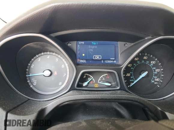 2013 Ford Focus SE with VIN 1FADP3F21DL315133, listed as a Copart auction lot 60502705 with 123,504 mi miles and Salvage title. Bid and sale history available at DreamBid. Image 9.