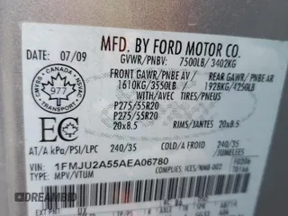 2010 Ford Expedition Limited with VIN 1FMJU2A55AEA06780, listed as a Copart auction lot 72760664 with 154,868 mi miles and Salvage title. Bid and sale history available at DreamBid. Image 13.