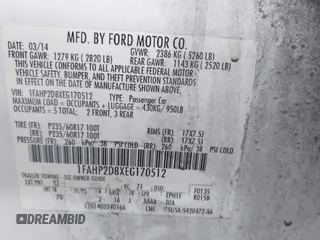2014 Ford Taurus SE с VIN 1FAHP2D8XEG170512, выставлен на аукционе IAAI как лот 42142683 с пробегом 198 526 миль миль и . История ставок и продаж доступна на DreamBid. Изображение 9.