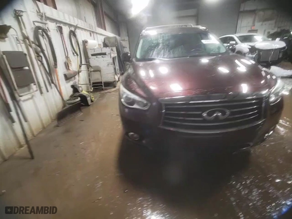 2013 Infiniti JX35 with VIN 5N1AL0MM8DC319168, listed as a Copart auction lot 46666245 with 106,458 mi miles and Salvage Title. Bid and sale history available at carsss.com. Image 14.