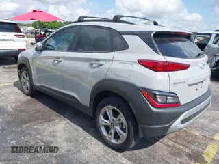 2023 Hyundai Kona SEL with VIN KM8K6CAB3PU062015, listed as a IAAI auction lot 42187191 with 35,599 mi miles. Bid and sale history available at carsss.com. Image 3.